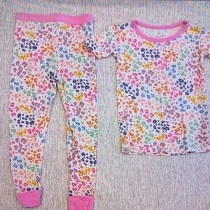 Colorful Leopard Print Kids Pajamas